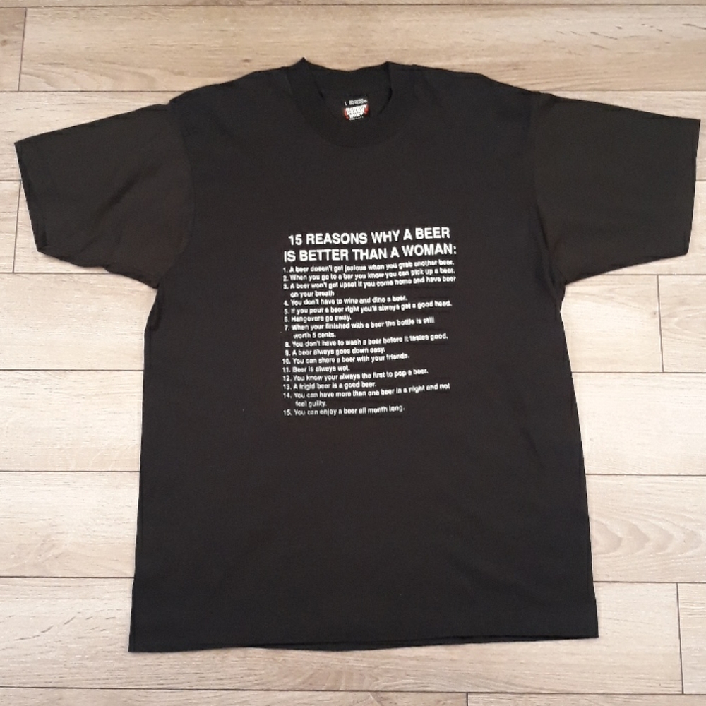VINTAGE Beer‎ > Women Screen Stars Best Single Stitch Mens Large T Shirt 90s